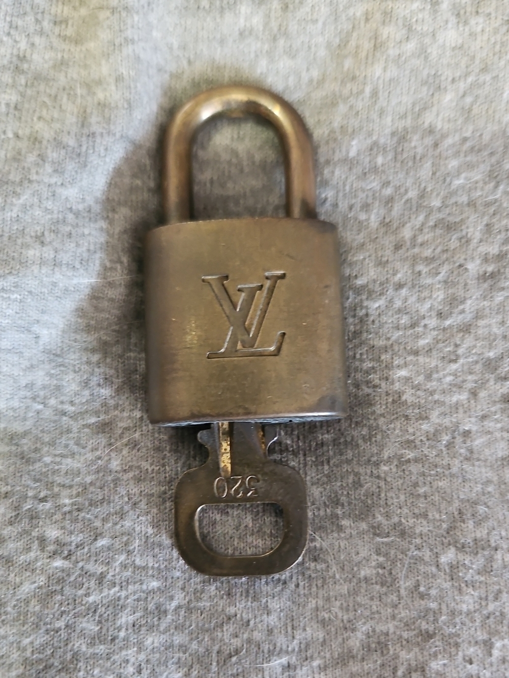 Louis Vuitton Bronze-Tone LV Padlock - Brown/Gold Finish